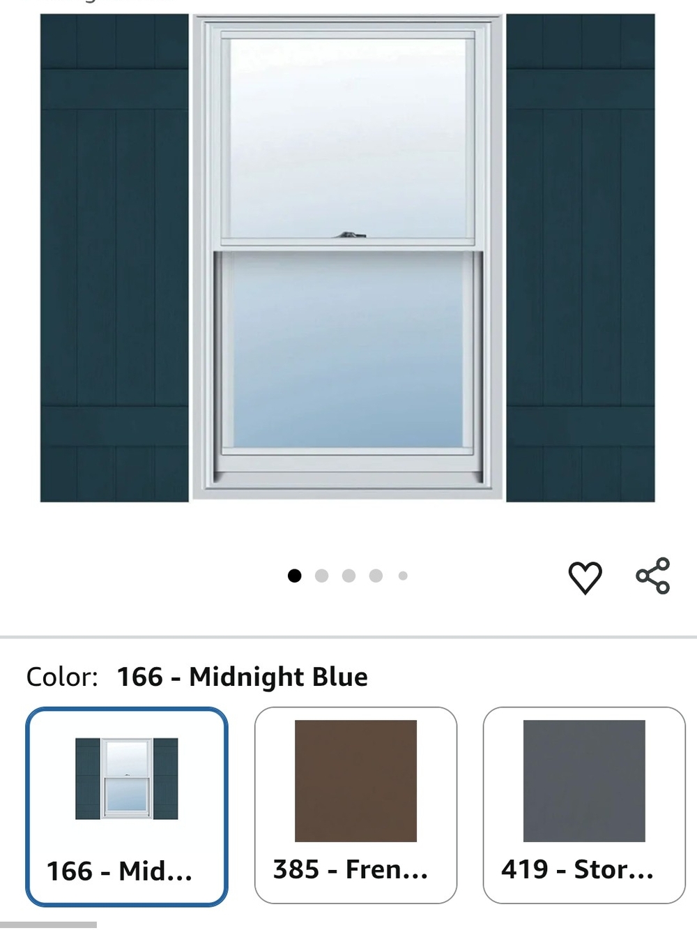 Midnight Blue Exterior Window Shutters - Brand